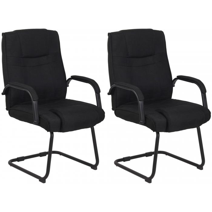 2er Set Sthle HLO-CP11 Stoff ~ schwarz/schwarz