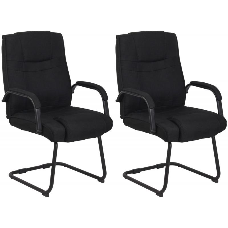 2er Set Sthle HLO-CP11 Stoff ~ schwarz/schwarz