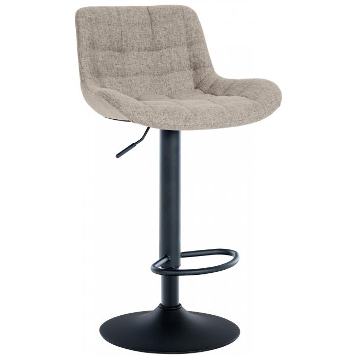 Barhocker HLO-CP299 Stoff ~ taupe