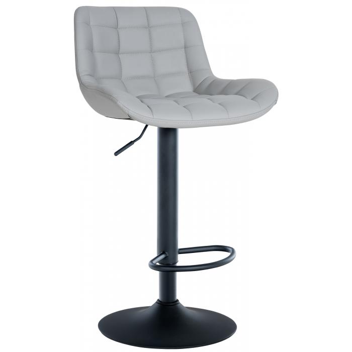 Barhocker HLO-CP297 Kunstleder ~ grau