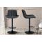 2er Set Barhocker HLO-CP297 Kunstleder ~ schwarz