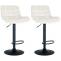 2er Set Barhocker HLO-CP298 Samt ~ creme