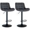 2er Set Barhocker HLO-CP298 Samt ~ dunkelgrau