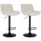 2er Set Barhocker HLO-CP299 Stoff ~ creme