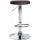 Barhocker HLO-CP290 Kunstleder chrom ~ braun