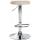 Barhocker HLO-CP290 Kunstleder chrom ~ creme