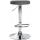 Barhocker HLO-CP290 Kunstleder chrom ~ grau