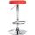 Barhocker HLO-CP290 Kunstleder chrom ~ rot