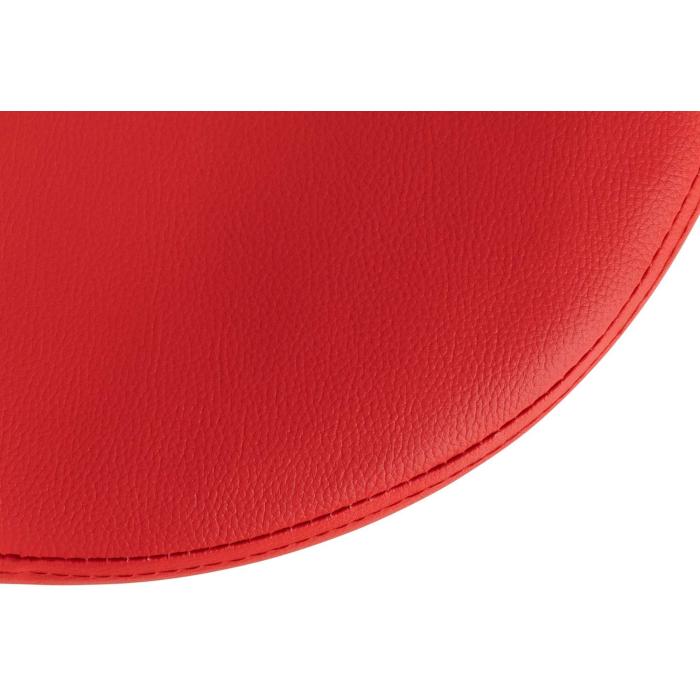 Barhocker HLO-CP290 Kunstleder chrom ~ rot