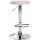 Barhocker HLO-CP290 Kunstleder chrom ~ wei