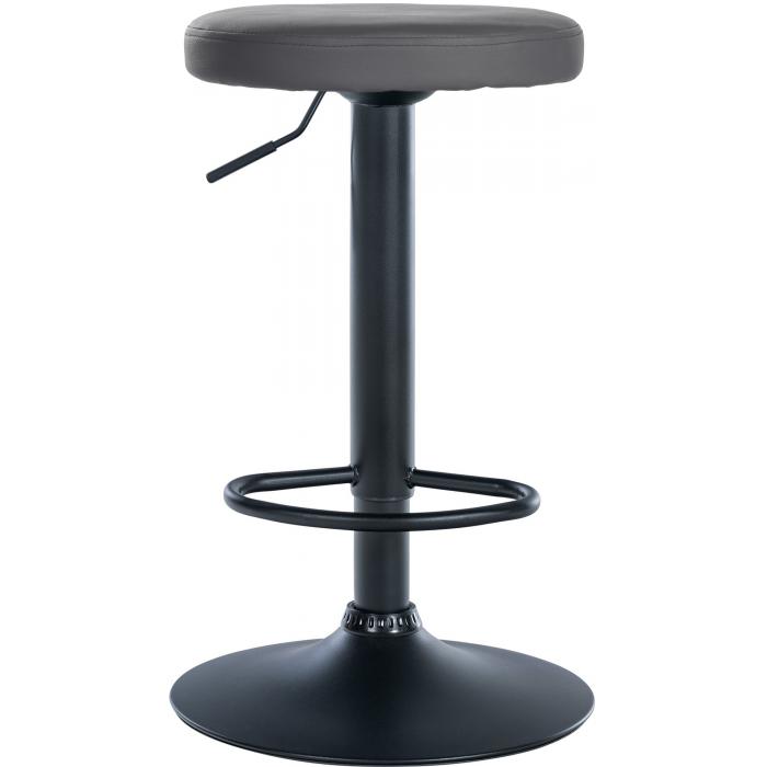 Barhocker HLO-CP290 Kunstleder schwarz ~ grau
