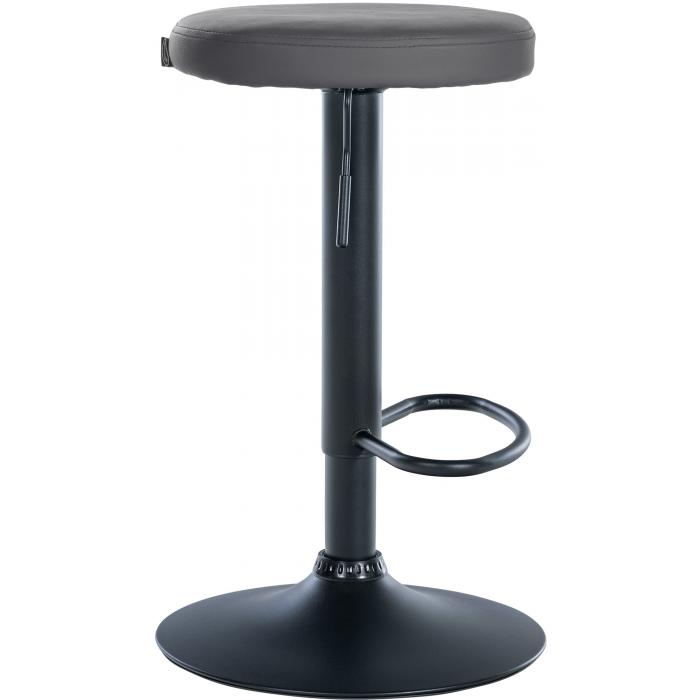 Barhocker HLO-CP290 Kunstleder schwarz ~ grau