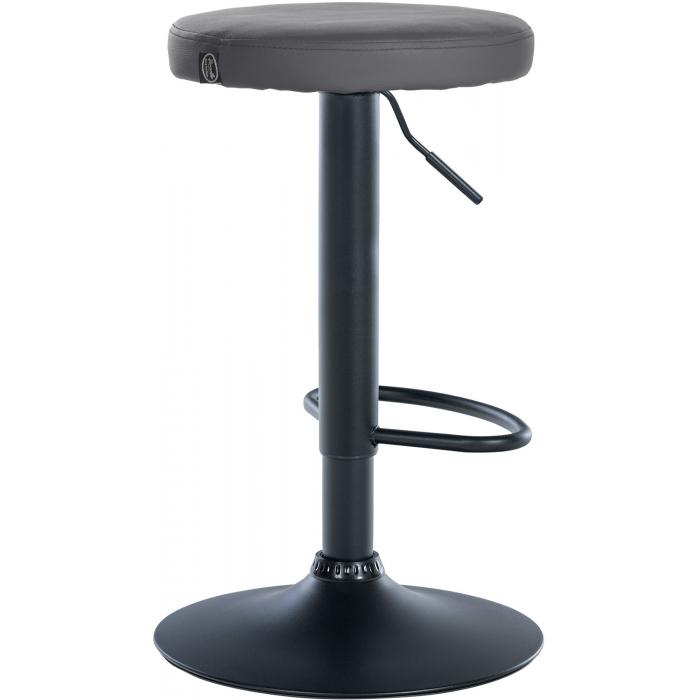 Barhocker HLO-CP290 Kunstleder schwarz ~ grau