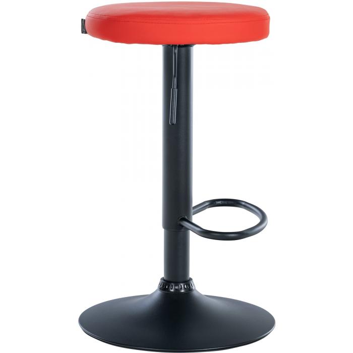 Barhocker HLO-CP290 Kunstleder schwarz ~ rot