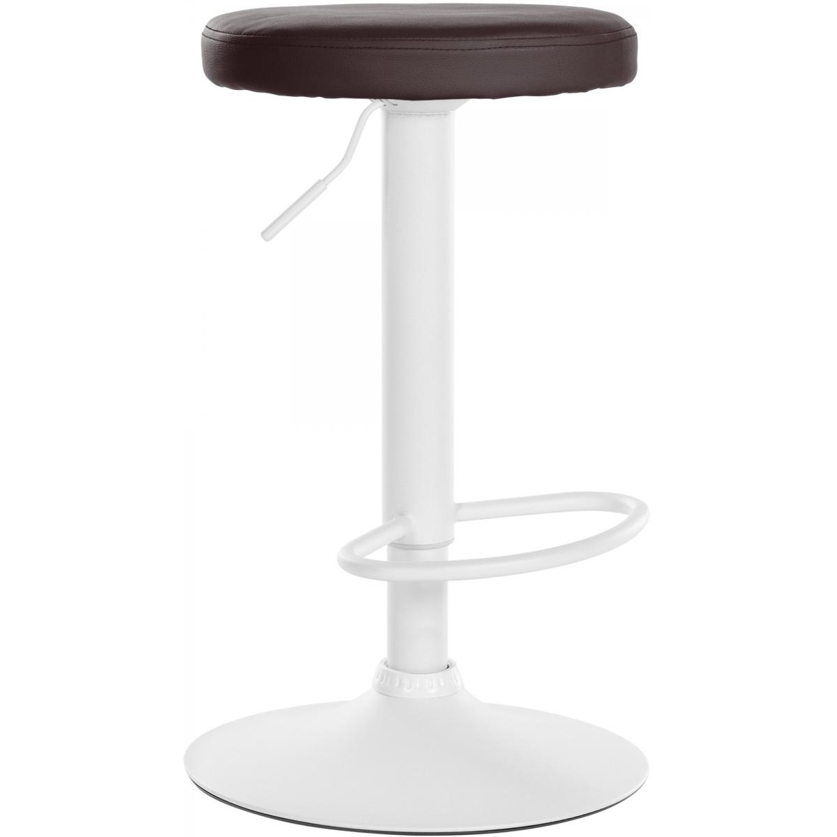 Barhocker HLO-CP290 Kunstleder wei ~ braun