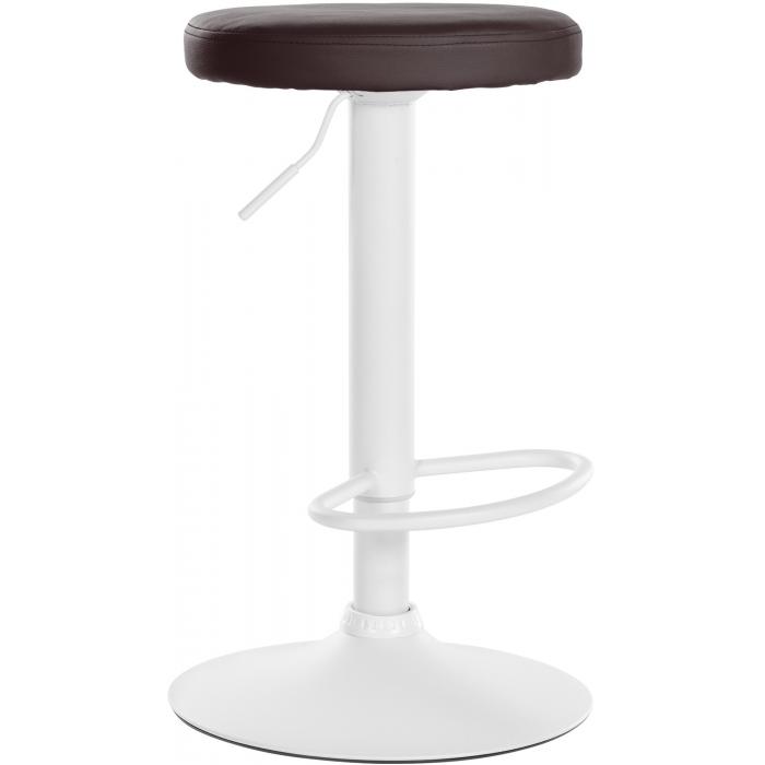 Barhocker HLO-CP290 Kunstleder wei ~ braun
