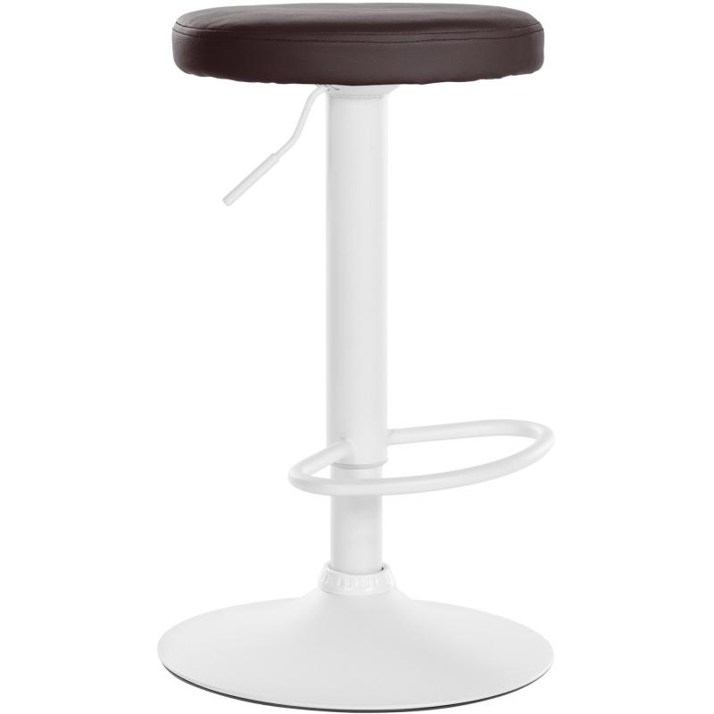 Barhocker HLO-CP290 Kunstleder wei ~ braun