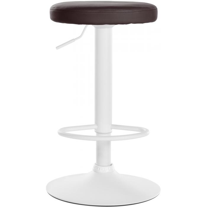 Barhocker HLO-CP290 Kunstleder wei ~ braun