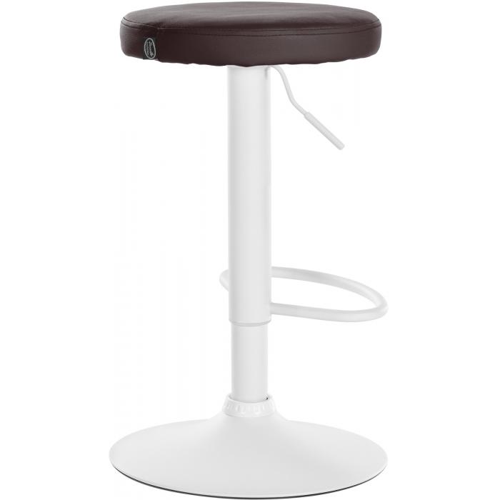 Barhocker HLO-CP290 Kunstleder wei ~ braun