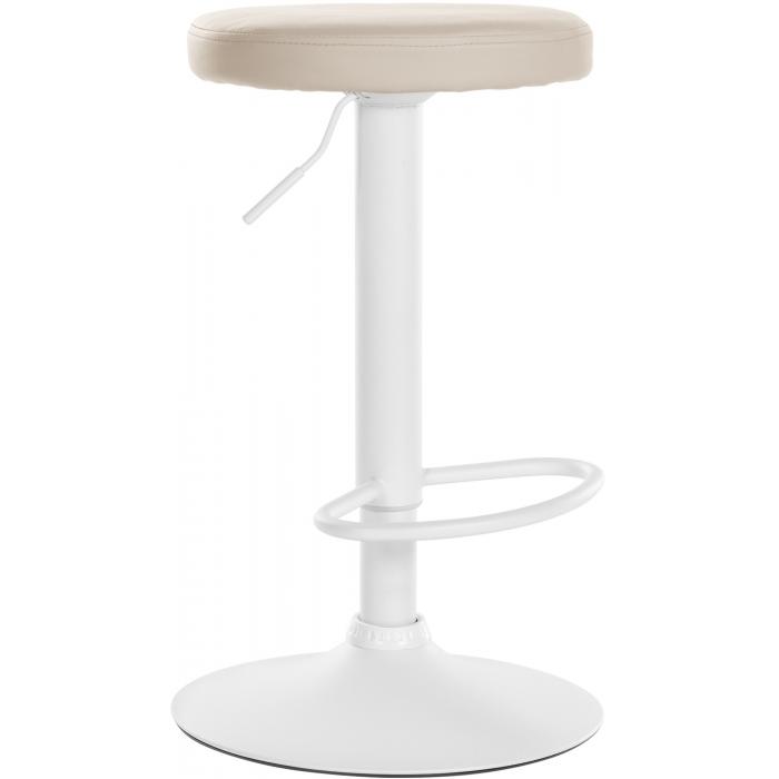 Barhocker HLO-CP290 Kunstleder wei ~ creme