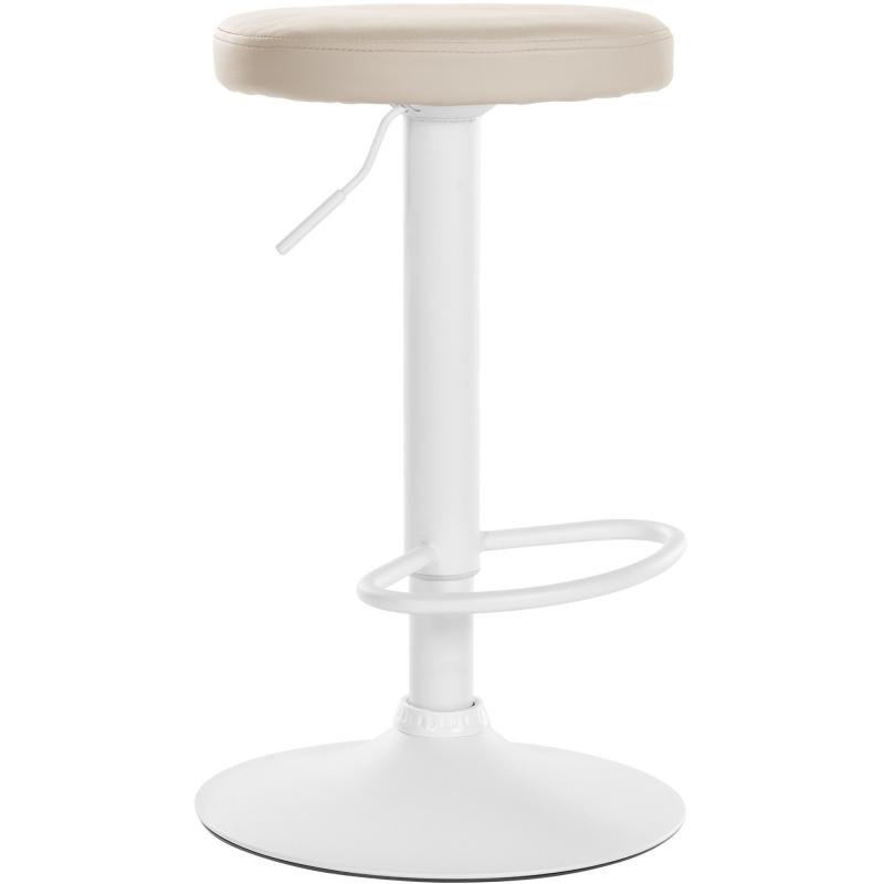 Barhocker HLO-CP290 Kunstleder wei ~ creme