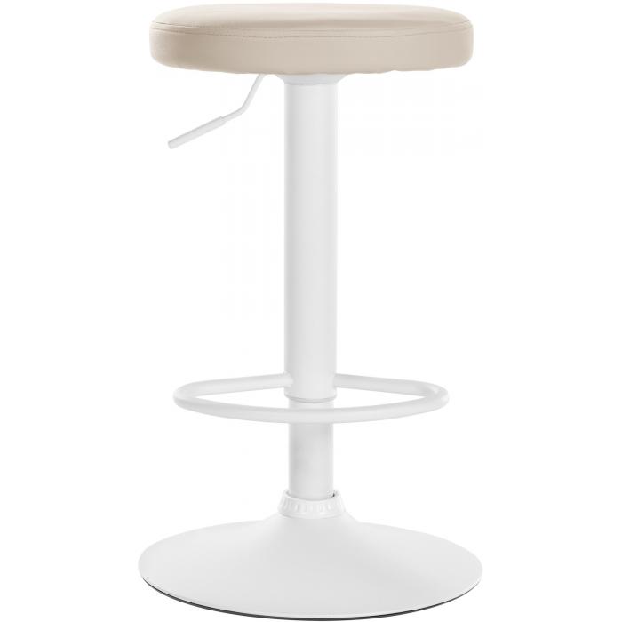 Barhocker HLO-CP290 Kunstleder wei ~ creme