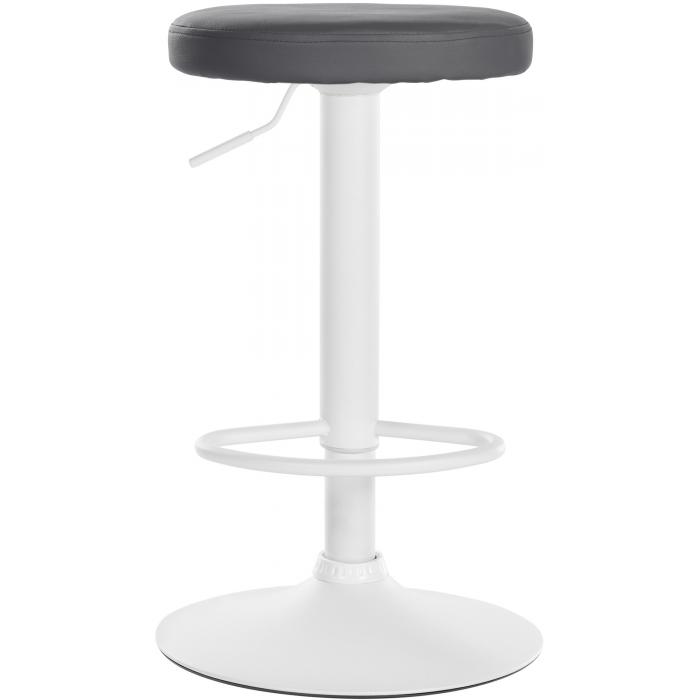 Barhocker HLO-CP290 Kunstleder wei ~ grau