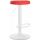 Barhocker HLO-CP290 Kunstleder wei ~ rot