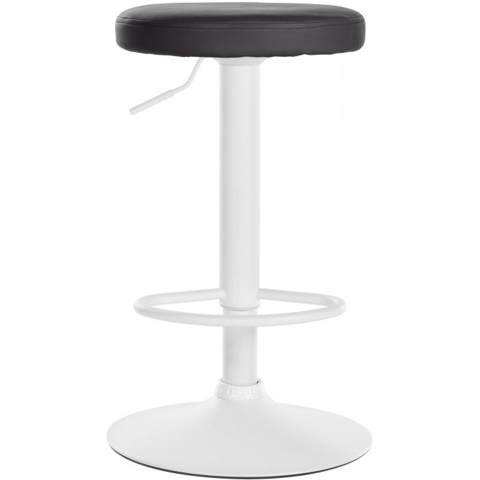 Barhocker HLO-CP290 Kunstleder wei ~ schwarz
