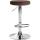 Barhocker HLO-CP291 Samt chrom ~ braun