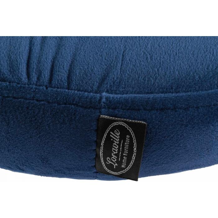 Barhocker HLO-CP291 Samt chrom ~ blau