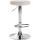 Barhocker HLO-CP291 Samt chrom ~ creme