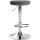 Barhocker HLO-CP291 Samt chrom ~ dunkelgrau