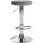 Barhocker HLO-CP291 Samt chrom ~ grau
