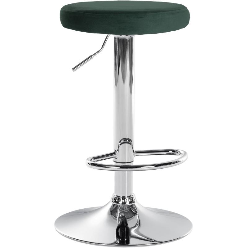 Barhocker HLO-CP291 Samt chrom ~ grn
