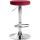 Barhocker HLO-CP291 Samt chrom ~ rot