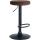 Barhocker HLO-CP291 Samt schwarz ~ braun
