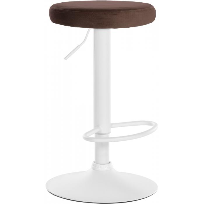 Barhocker HLO-CP291 Samt wei ~ braun