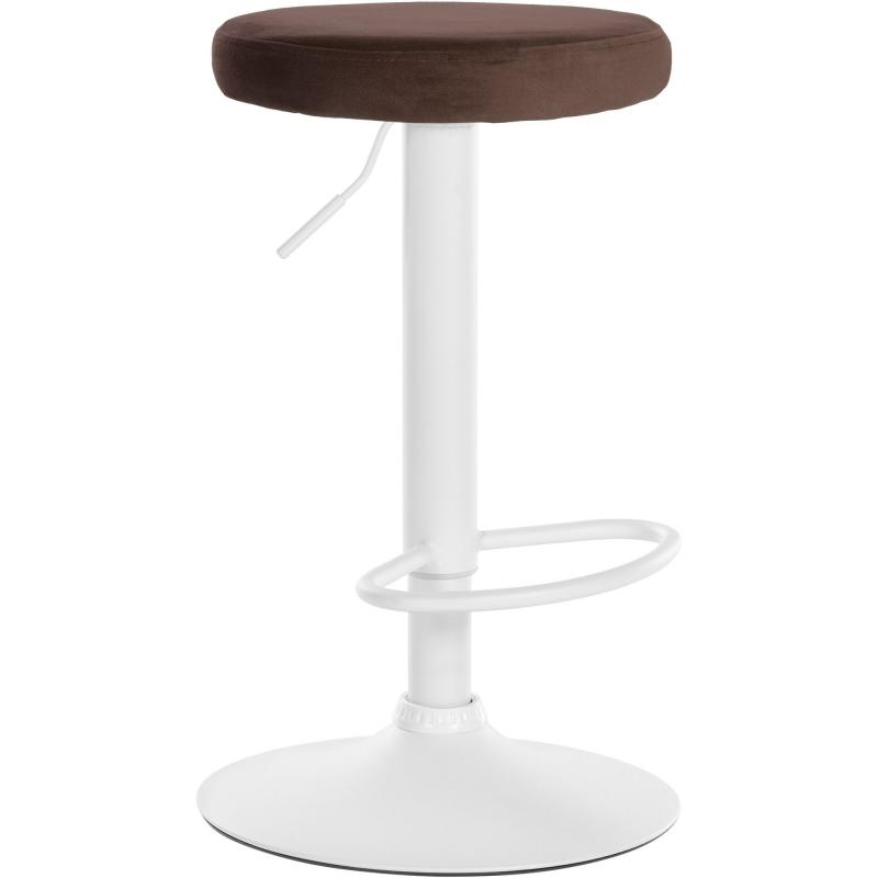 Barhocker HLO-CP291 Samt wei ~ braun