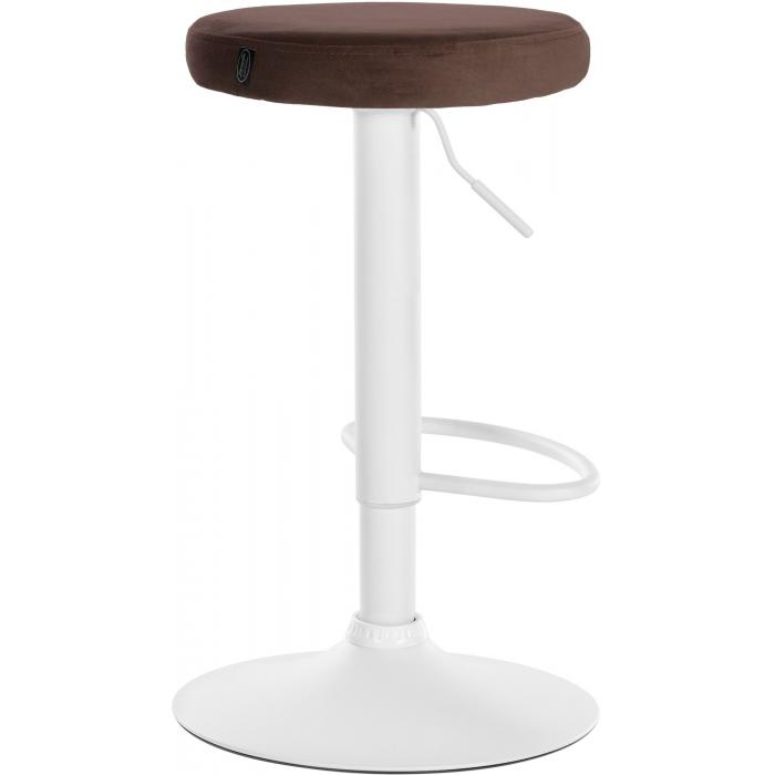 Barhocker HLO-CP291 Samt wei ~ braun