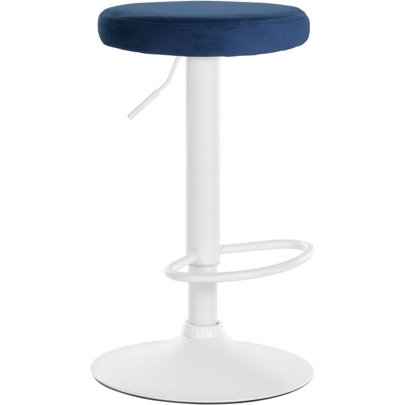 Barhocker HLO-CP291 Samt wei ~ blau