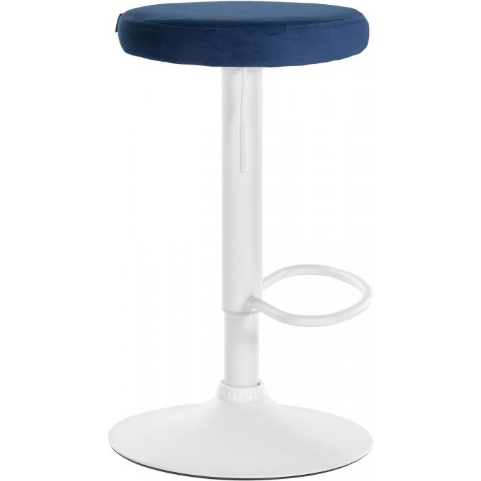 Barhocker HLO-CP291 Samt wei ~ blau