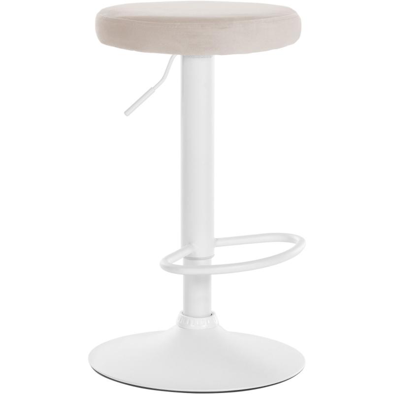 Barhocker HLO-CP291 Samt wei ~ creme