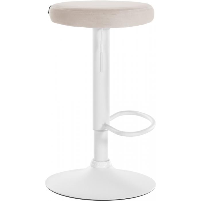 Barhocker HLO-CP291 Samt wei ~ creme