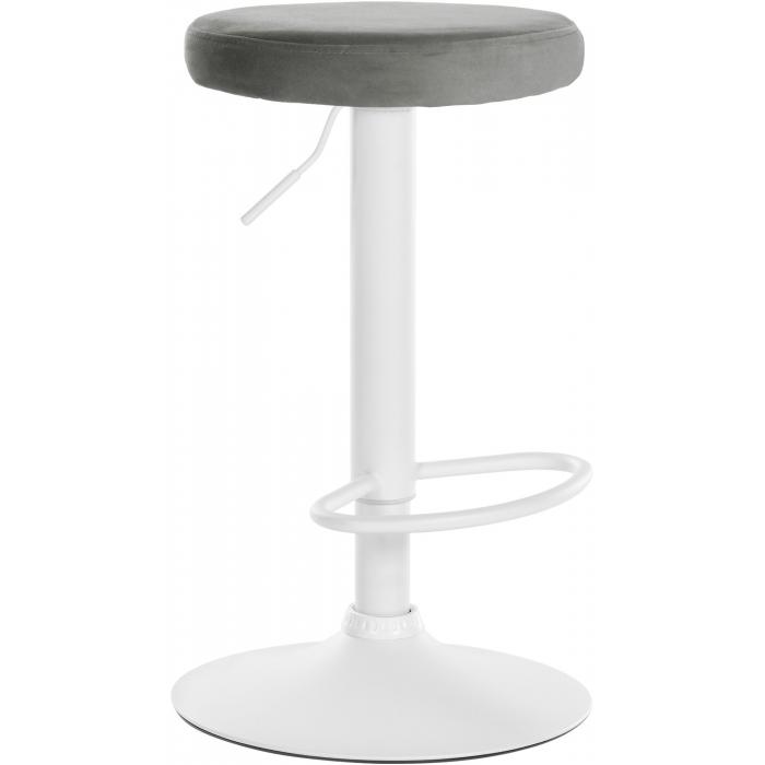 Barhocker HLO-CP291 Samt wei ~ grau