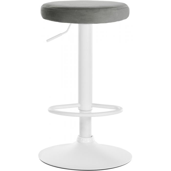 Barhocker HLO-CP291 Samt wei ~ grau