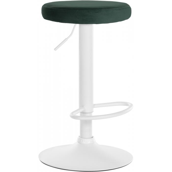 Barhocker HLO-CP291 Samt weiß ~ grün