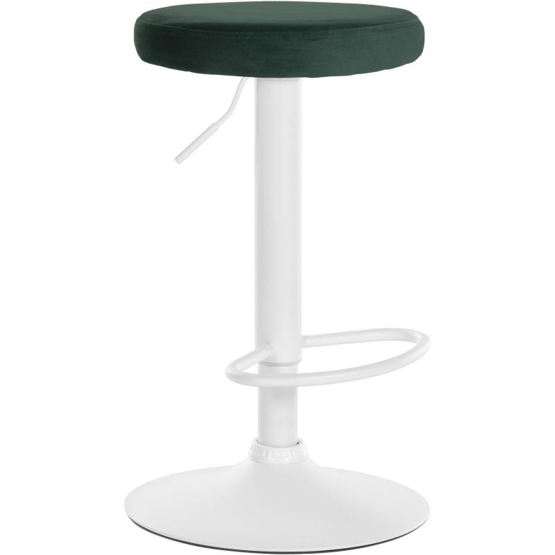 Barhocker HLO-CP291 Samt weiß ~ grün