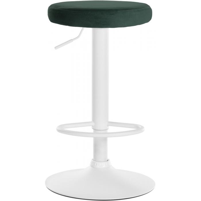 Barhocker HLO-CP291 Samt weiß ~ grün