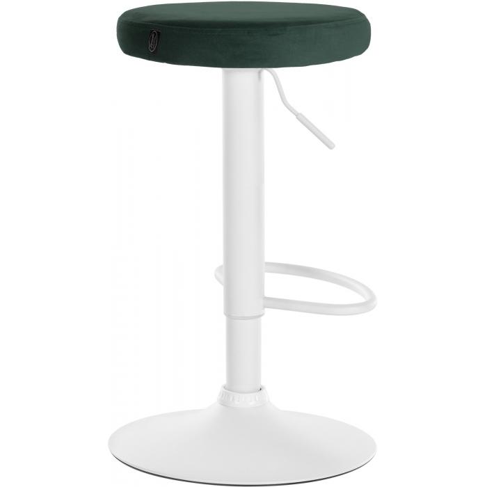 Barhocker HLO-CP291 Samt weiß ~ grün